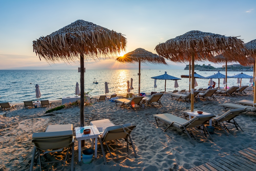 Peščena plaža na Halkidikiju ob Egejskem morju