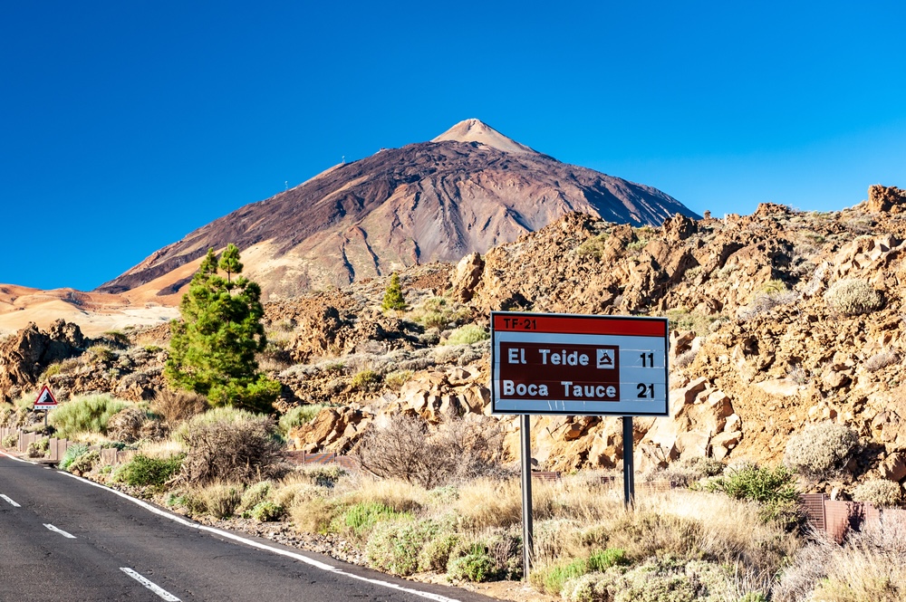 Vulkan Teide in vulkanska pokrajina narodnega parka na Tenerifih
