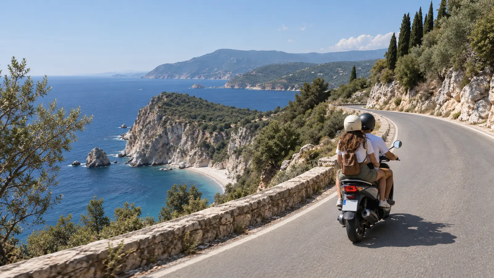 Raziskovanje otoka Lefkas s skuterjem