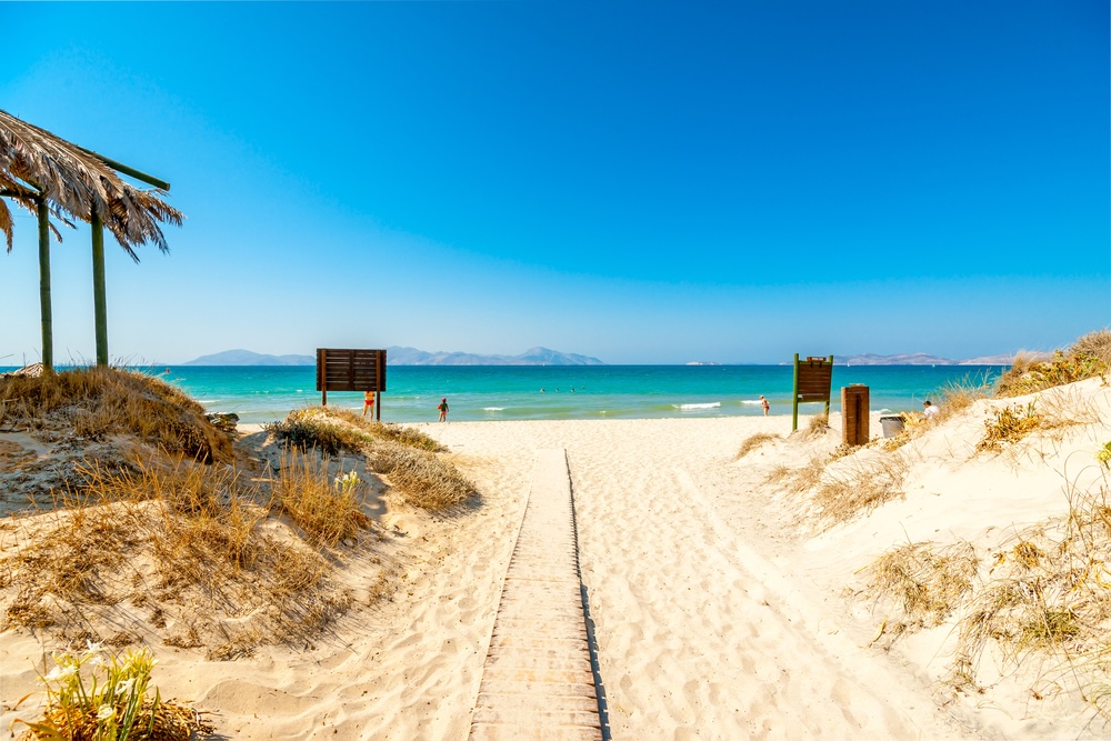 Peščena plaža na grškem otoku Kos