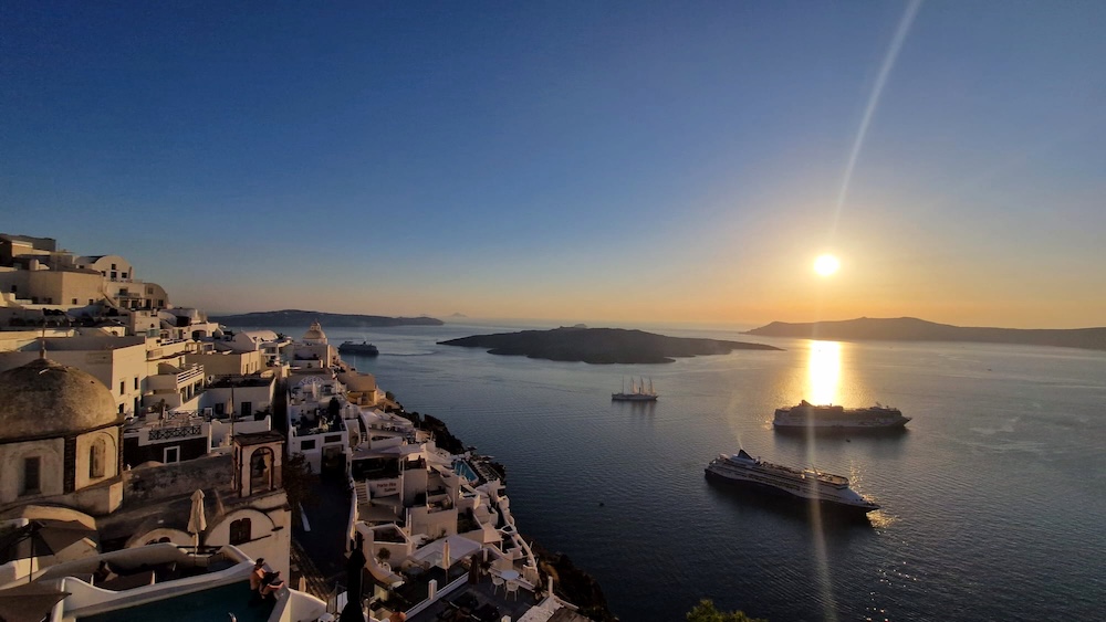 Santorini pogled vzhod