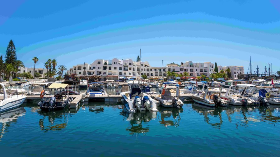 Marina in pristanišče Port El Kantaoui v Tuniziji